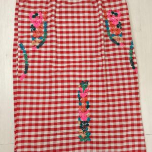 Vestido mexicano largo vichy