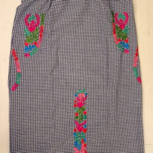 Vestido mexicano largo vichy