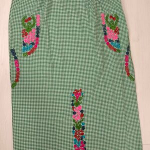 Vestido mexicano largo vichy