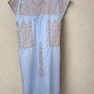 Vestido mexicano largo bordado